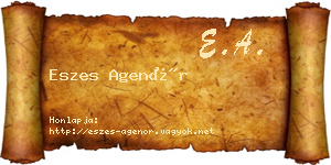 Eszes Agenór névjegykártya